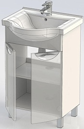 Aquanet Тумба с раковиной "Асти 55" 2 двери, черная (178261) – фотография-5