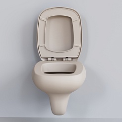 Ambassador Сиденье для унитаза Diamond бежевое матовое – фотография-4