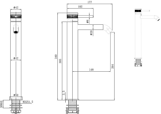 Allen Brau Смеситель для раковины Priority 5.31A02-GB золото – фотография-2