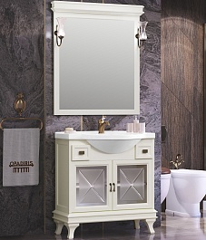 Opadiris Мебель для ванной Борджи 85 слоновая кость – фотография-1