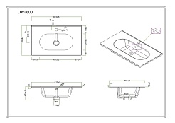 BelBagno Мебель для ванной Kraft 80 напольная Bianco Opaco с раковиной LOV-800-LVB – фотография-7