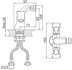 D&K Смеситель "Grimm Hessen DA1382201" для биде – фотография-2