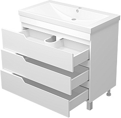 Misty Тумба с раковиной Софт 90 белая – фотография-4