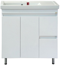 Misty Тумба с раковиной Фостер 80 с 2 ящиками, правое крыло – фотография-1