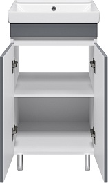 Misty Тумба с раковиной Майна 50 графит/белая – фотография-3