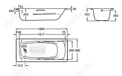 Roca Стальная ванна "Swing 180 см" – фотография-5