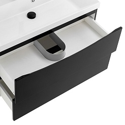 BelBagno Тумба с раковиной Marino 80 подвесная Nero Lucido – фотография-6