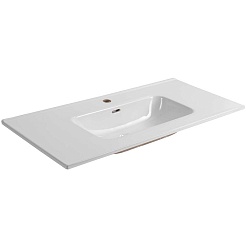 Aquatek Тумба с раковиной Вега 100 подвесная серый туман – фотография-4