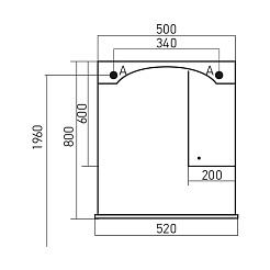 Mixline Мебель для ванной Крит 55 патина золото – фотография-6