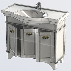 Aquanet Тумба с раковиной Николь 90 орех – фотография-5