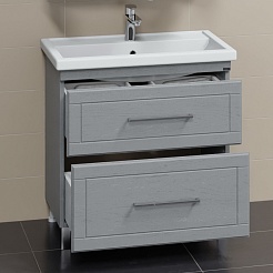 СанТа Мебель для ванной Венера 80 дуб серый – фотография-6