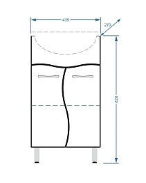 Stella Polare Мебель для ванной Волна 50 – фотография-5