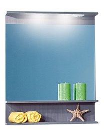 Бриклаер Зеркало для ванной Чили / Куба 80 серая лиственница – фотография-1