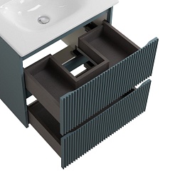 BelBagno Тумба с раковиной Uno 60 подвесная Голубой матовый с раковиной BB-8099-60 – фотография-7