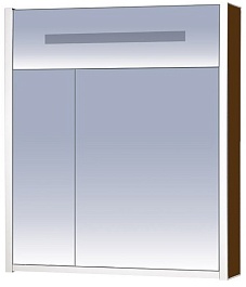 Misty Зеркальный шкаф Джулия 75 коричневый – фотография-1