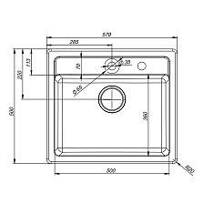 Iddis Мойка гранитная Vane G V01B571i87 черная – фотография-2