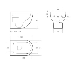 BelBagno Унитаз подвесной Onda BB066CHR/BB2031SC – фотография-2