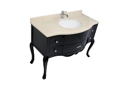 Demax Тумба с раковиной "Престиж 115" черная – фотография-8