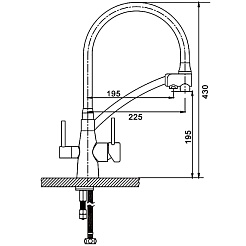 Gappo Смеситель для кухни G4398-16 черный – фотография-3