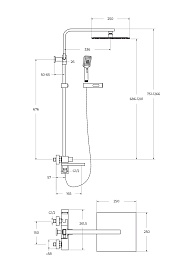 BelBagno Душевая система Luce LUC-VSCM-ORO золото – фотография-2