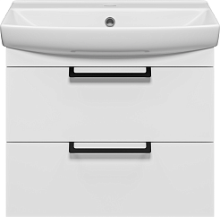 Misty Тумба с раковиной Клермонт 60 подвесная белая – фотография-1