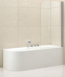 Cezares Шторка на ванну ECO-V-1-80/140-C-Cr R – фотография-1