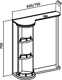 Runo Мебель для ванной Лидия 70 – фотография-9