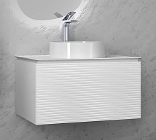 Jorno Тумба с раковиной Stone 80 белая