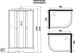 Niagara Душевая кабина Promo P90/80/26L/MT – фотография-12