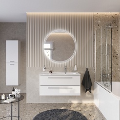 BelBagno Мебель для ванной Eco Cer-N 100 R bianco lucido ручки сатин – фотография-2