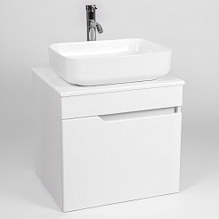 Viant Тумба с раковиной Куба 57 подвесная белая – фотография-3