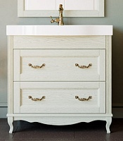 ValenHouse Тумба под раковину Лиора 90 слоновая кость, фурнитура бронза