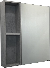 Comforty Зеркальный шкаф Осло 70 бетон серый – фотография-1