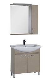 Aquanet Тумба с раковиной "Донна 80" беленый дуб – фотография-2