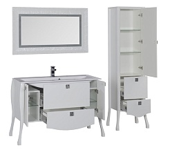 Aquanet Мебель для ванной "Мадонна 120" белая с кристаллами Swarovski (168915) – фотография-6