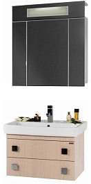 Водолей Мебель для ванной Квадро 70 дуб – фотография-1