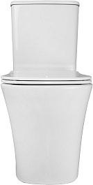 Azario Унитаз-компакт Anteo Square AZ-1218A безободковый с бачком с сиденьем микролифт белый – фотография-5