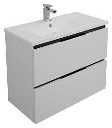 De Aqua Мебель для ванной Ариетта 90, зеркало-шкаф Эколь – фотография-4