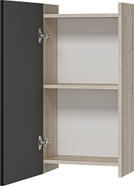 Misty Шкаф подвесной Поло 40 антрацит/дуб галифакс белый – фотография-5