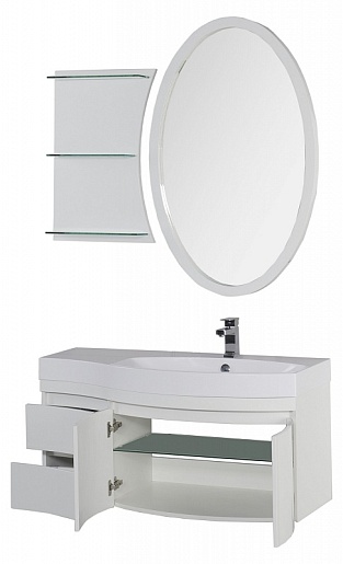 Aquanet Тумба с раковиной Опера 2-115 R белая (169654) – картинка-7