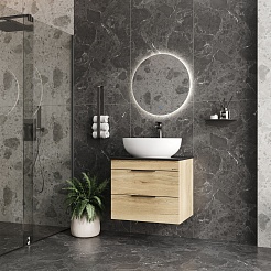 Onika Мебель для ванной Легран 60 подвесная дуб галифакс – фотография-6