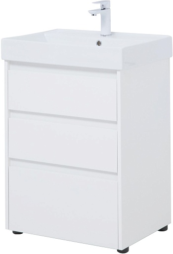 Aquanet Тумба с раковиной Nova Lite 60 белая глянцевая – фотография-4