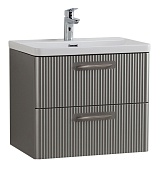 BelBagno Тумба с раковиной Due 50 подвесная Сатин ручки Сатиновый никель