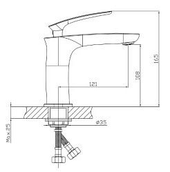 Mixline Смеситель для раковины 26k ML21-04 "Elegant" хром – фотография-4