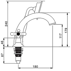 Gappo Смеситель для вынны G89-6 G1189-6 золото – фотография-4