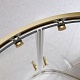 Cezares Душевой уголок Relax 304 RELAX-304-R-2-100-C-BORO 100x100 профиль брашированное золото стекло прозрачное – фотография-14