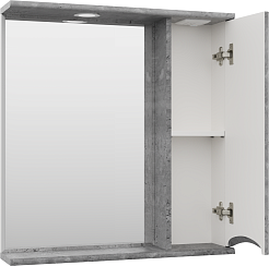 Misty Зеркальный шкаф Атлантик 80 R серый камень – фотография-4