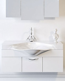 Aqwella Тумба с раковиной Бродвей 110 белая – фотография-1