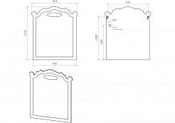 Misty Зеркало Элис 100 бежевое/патина – фотография-4