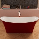 Frank Акриловая ванна 170х75 F6104 white/red